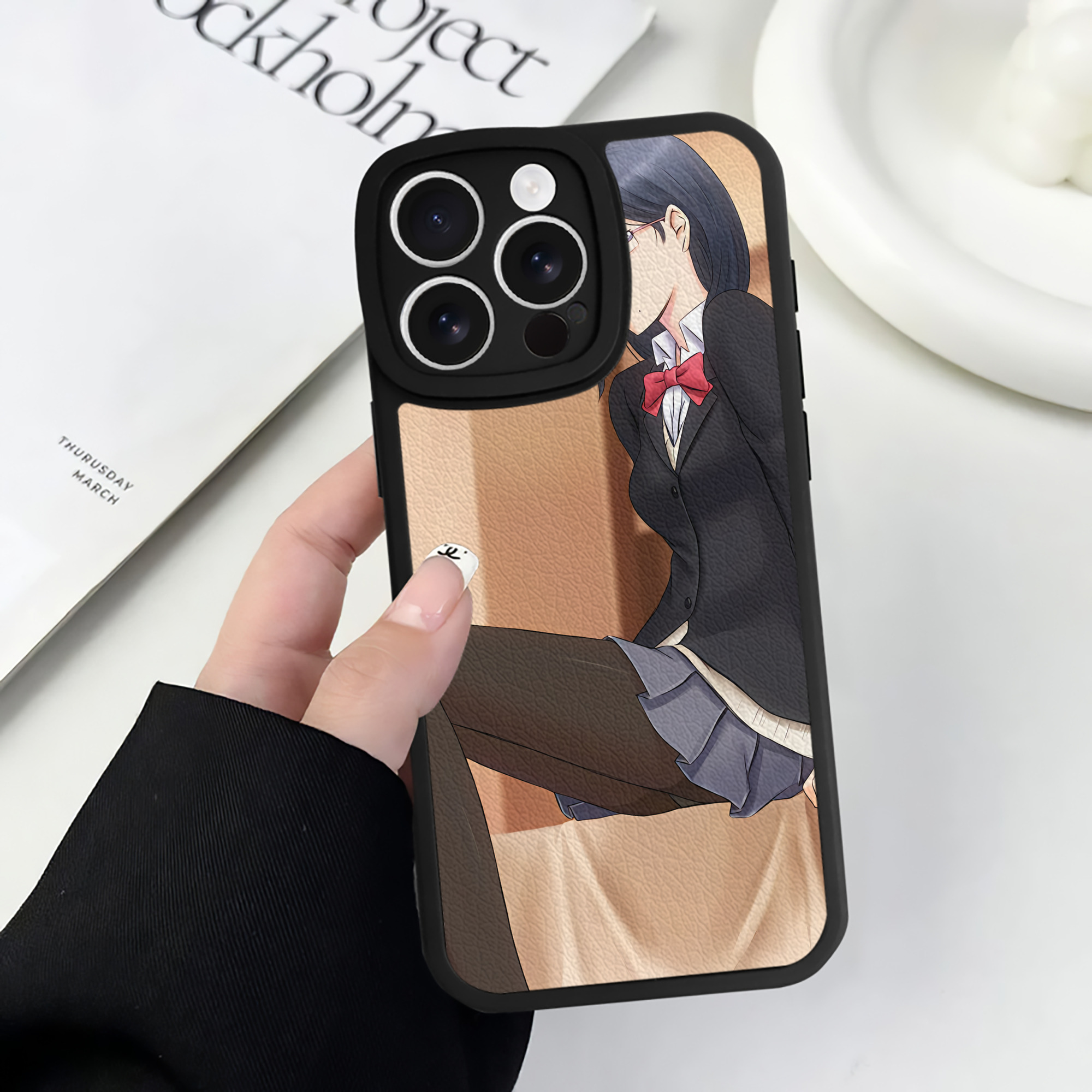 （画像用） ハイキュー!! Haikyu!! 【iPhone 16シリーズ対応】シリコンスマホケース（レザー調） 材質：シリコン